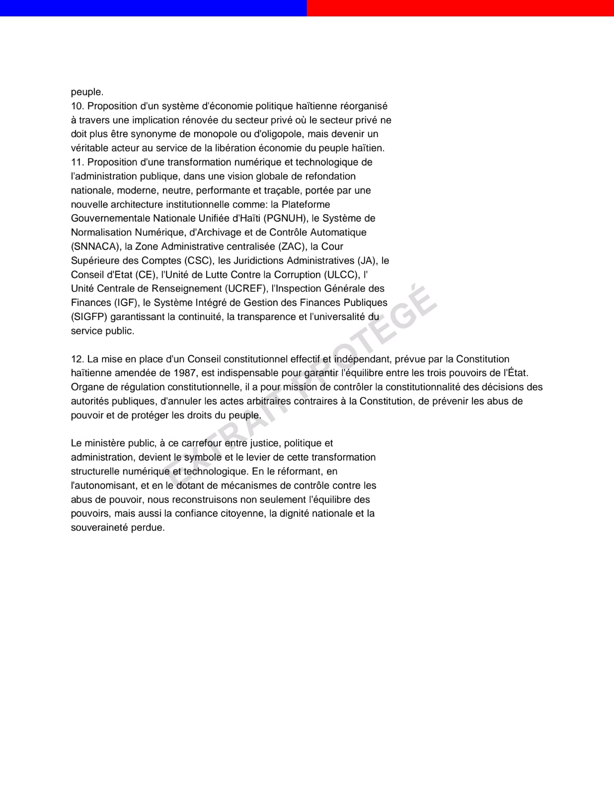 REFONDATION DE L'ÉTAT HAÏTIEN POUR UNE TRANSFORMATION STRUCTURELLE NUMÉRIQUE ET TECHNOLOGIQUE