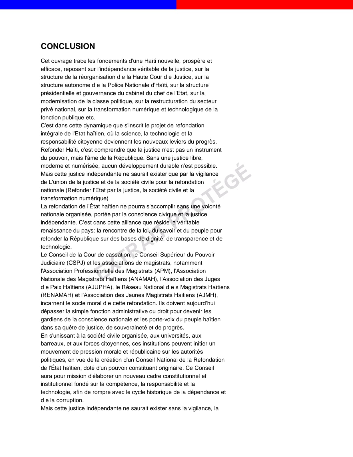 REFONDATION DE L'ÉTAT HAÏTIEN POUR UNE TRANSFORMATION STRUCTURELLE NUMÉRIQUE ET TECHNOLOGIQUE